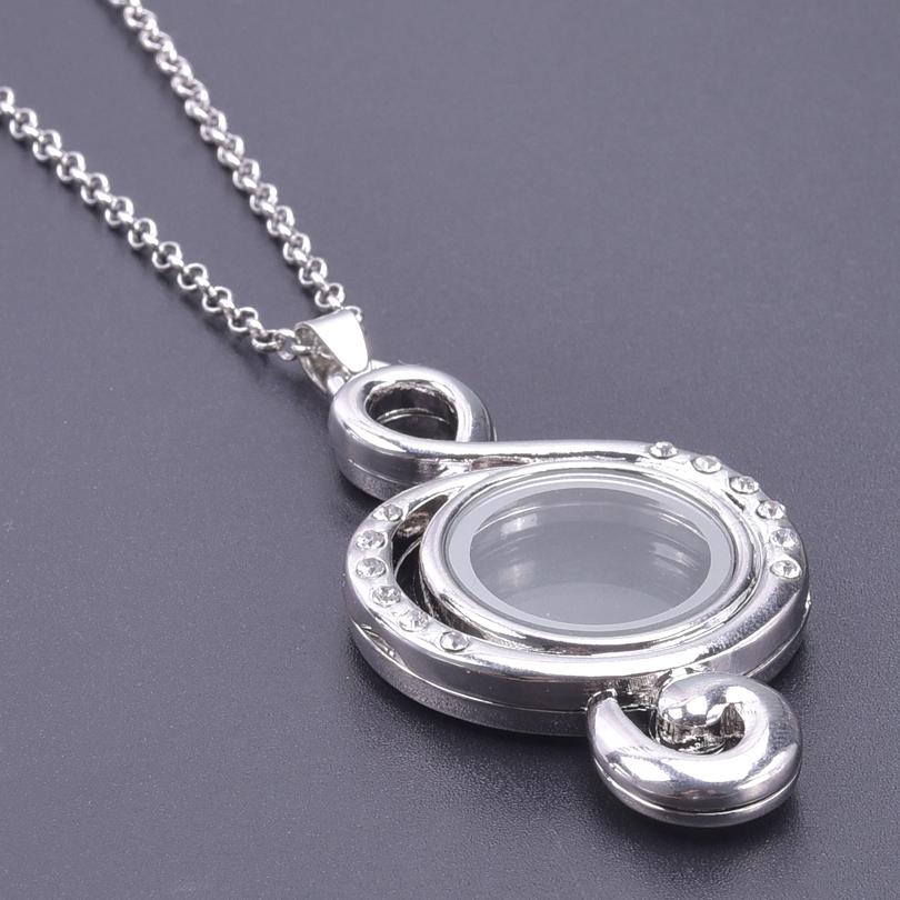1Pc Round Heart Glass Cremation Urn Locket Pendant Necklaces For Ashes Mix Geometric Memory Floating Relicario Collares Jewelry