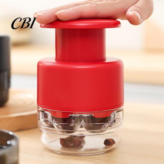 Leak Proof Reusable Container 7 Hole Cherry Pitter, Multifunctional Fruit Coring Tool for BPA-free Food Storage Olive, Manual Press Remover,