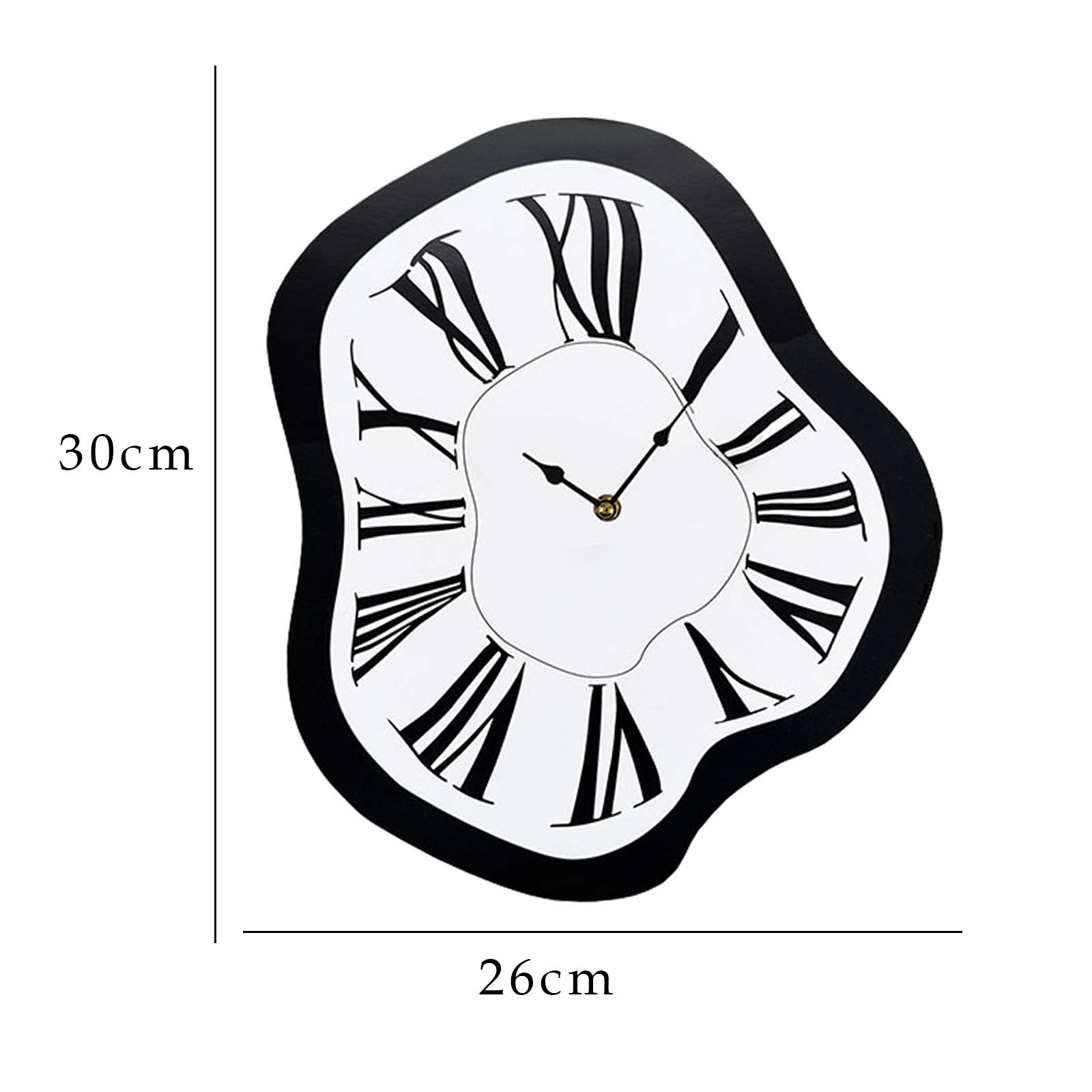 12inch Distorted Wall Clock Interior Wall Clock Twisted Clock Creative Melting Clock Distorted Clocks For Living Room Decorative