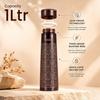 Copper Water Bottle 1 Litre Antique Floral Design Leak Proof