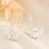 S925 Silver Diamond Flower Stud Earrings For Women Lightweight Niche High End Elegant Jewelry