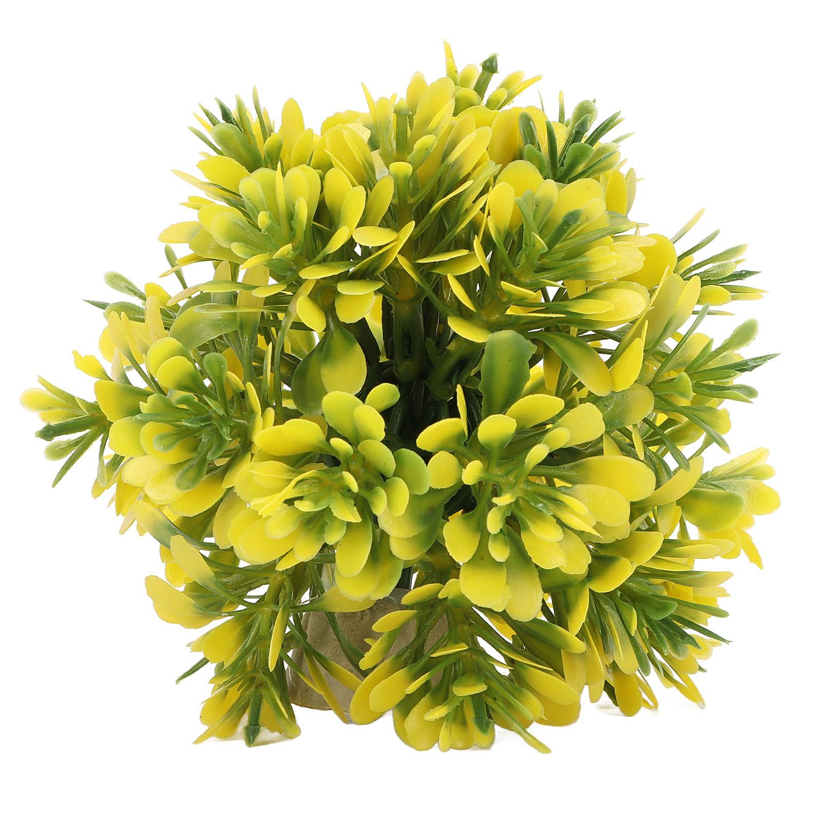 

Искусственный аквариумный травяной шар, не выцветающий, пластиковый травяной шар для аквариума жёлтый