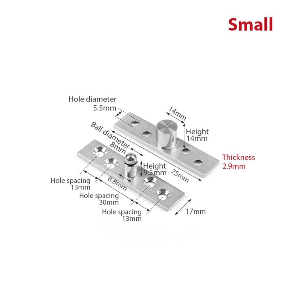 

360 Degree Heavy Duty Rotating Door Hinge Locating Shaft Hardware Accessories Rotation Axis S серебряный