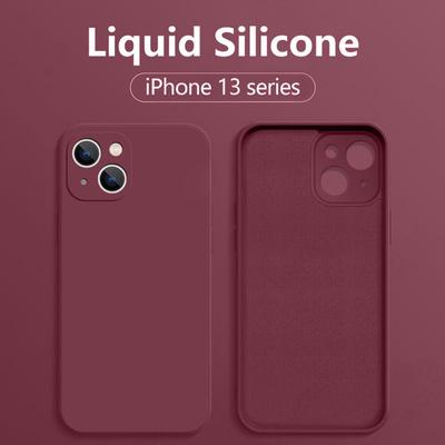 Luxury Square Liquid Silicone Soft Case For iPhone 16 15 14 13 Pro Max 12 Mini 11 Iphone SE 2020 X Xs Max Xr 7 8 Plus Shockproof Phone Cover
