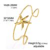 Cazador Starfish Cuff Bracelets for Women Stainless Steel Adjustable Waterproof Bangle Bracelet Jewelry Mother's Day Gift