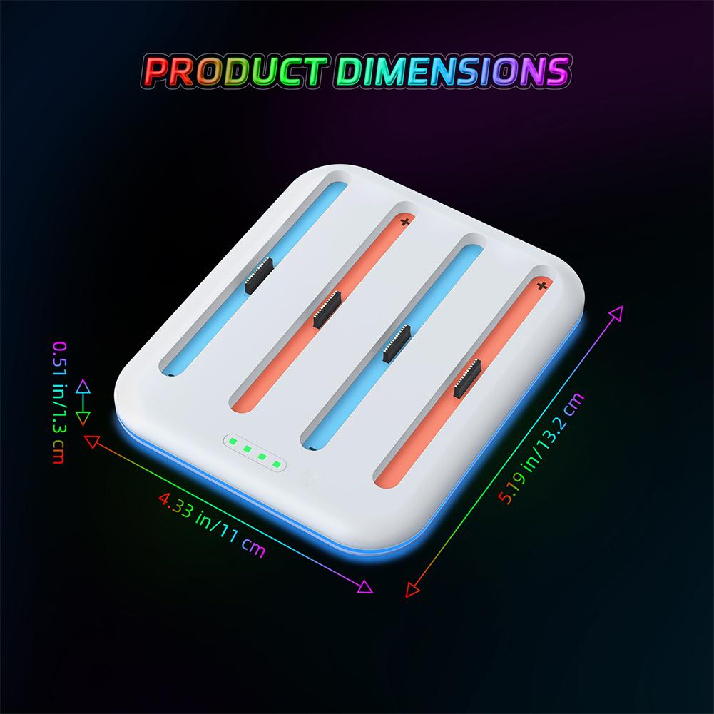 Charger Dock for Nintendo for Switch 2 for Joycon Controller with Charging Cord & LED Indicator Charger Stand Station Charger