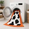 Flannel Cow Print Blanket, Soft Warm Fuzzy Fleece Throw Blanket, Cozy Plush Blanket for Couch Bed Travel