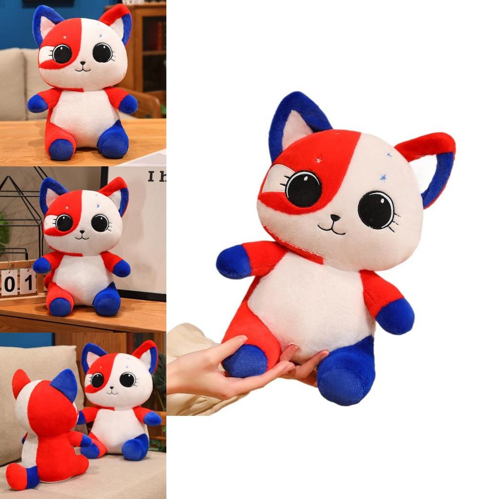 Plush Cat Toy With American Flag Design For Kids And Adults