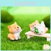 Adorable Resin Akita Puppy Miniature Diy Decoration Tabletop Accessories For Car And Home