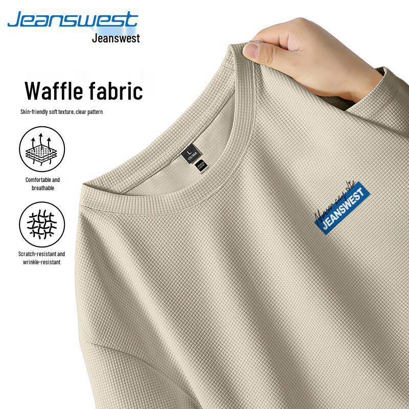 Jeanswest Men's Heavyweight Waffle Short Sleeve T-Shirt