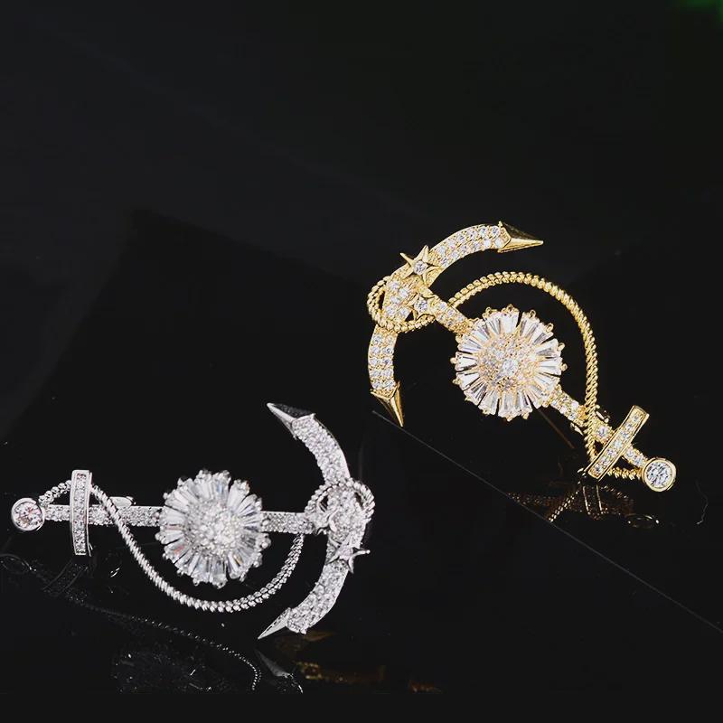 Broche Ancre Rotative Style Marine Coréen – Badge de Mode pour Hommes et Femmes