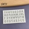 Nonstick Baking Molds for Desserts Alphabet Number Silicone Mold Cake Decorating, Mini Letters 0-9 Fondant Tool, Bakeware Jelly Flexible Non-stick