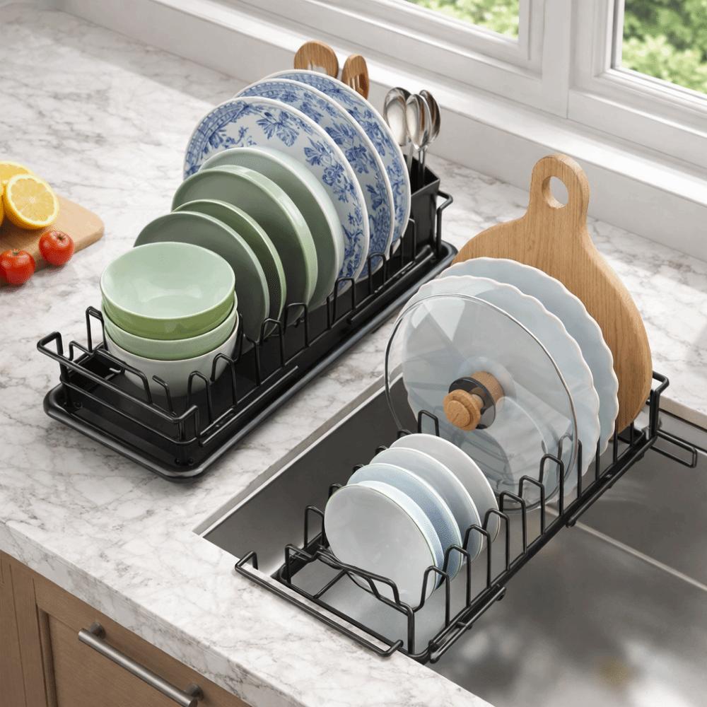 Non-Slip Expandable Dish Drying Rack Draining Sink Drain Rack Sink Dish Drying Rack Kitchen