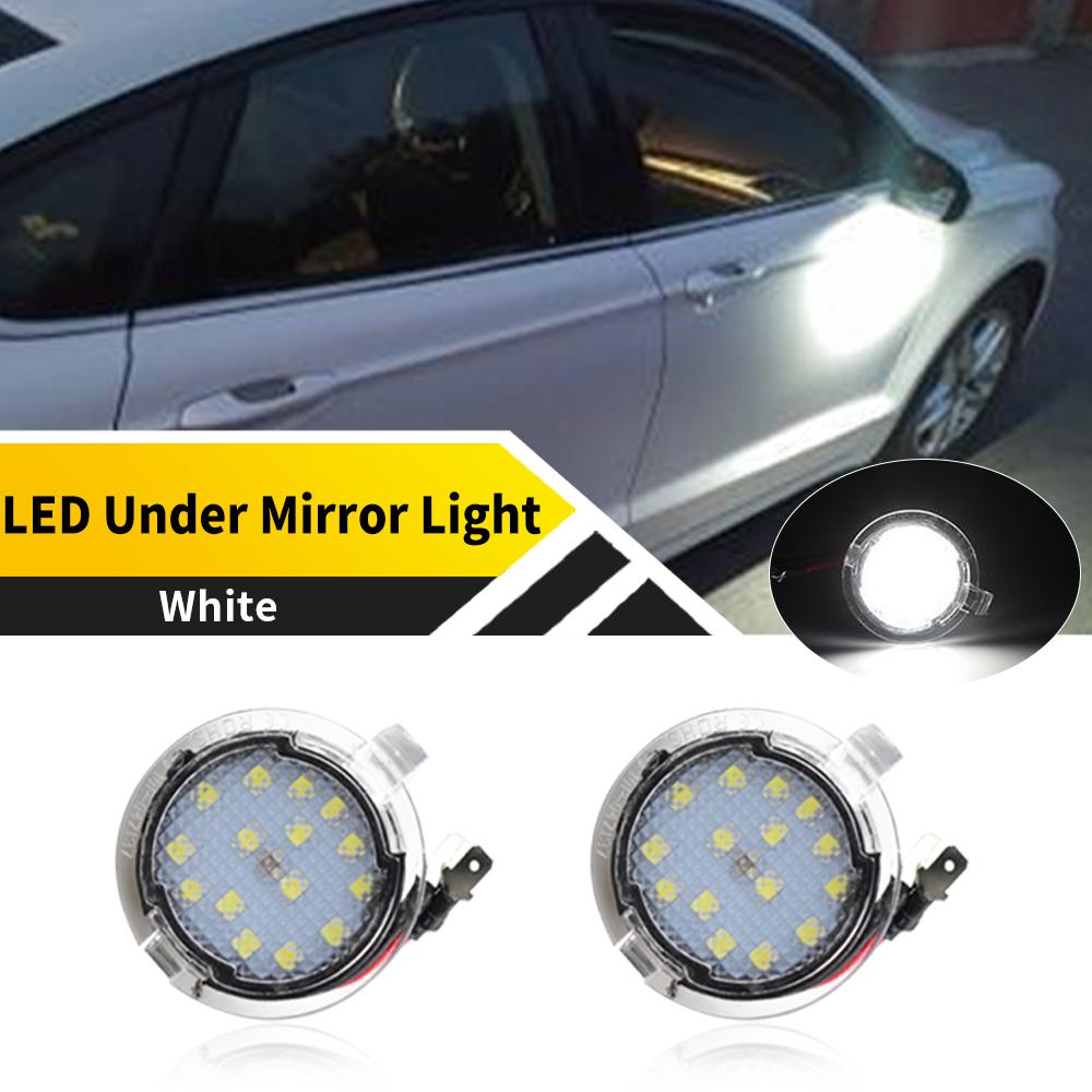 2pcs LED Pathway Lighting CANBUS Under Side Mirror Puddle Light for Ford Explorer 2011-2016 Everest 2015-2017 Taurus 2008-2017