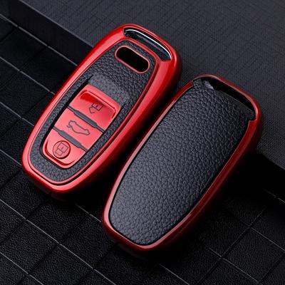 TPU Car Key Case for A4 A5 A6 A7 A8 Q8 Q5 S6 S7 S5 S4 RS6 RS7 3 Buttons Smart Keyless Entry Remote Control Protector Cover