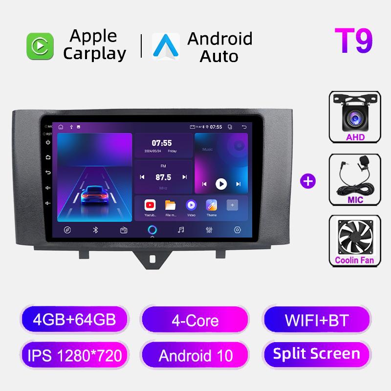 Navigation GPS Carplay For Mercedes Benz Smart Fortwo 2010-2015 Car Radio Android Auto Head Unit Multimedia Player No 2din DVD