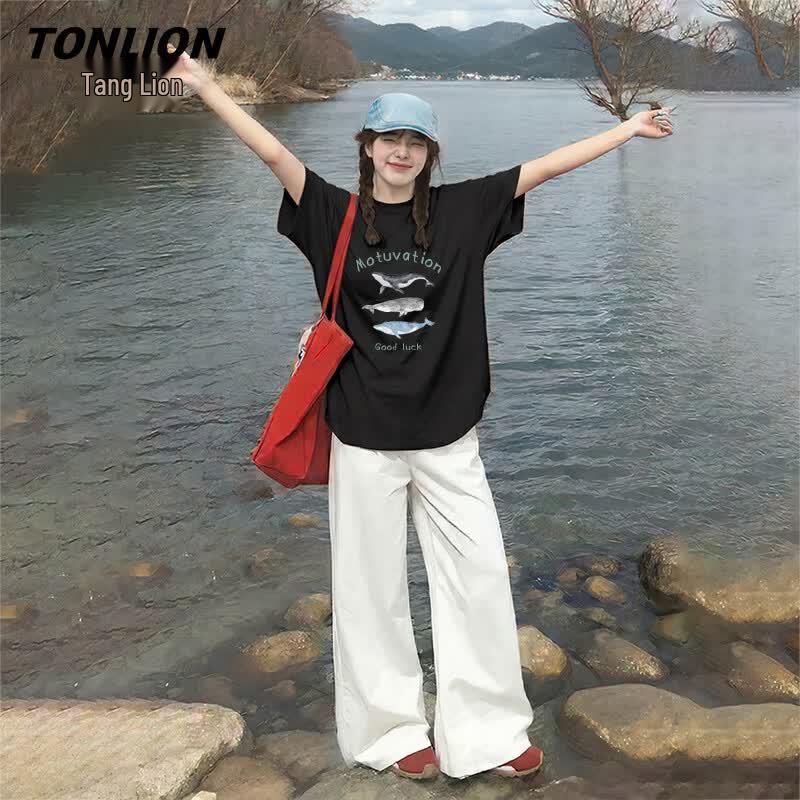 TonLion Women s Pure Cotton Short Sleeve T-Shirt M