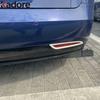 For Tesla Model S 2017 2018   Chrome Car Rear Bumper Fog Light Lamp Cover Trim Tail Foglights Bezel Trims Accessories