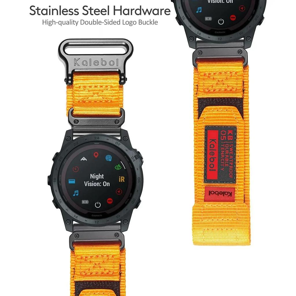 22 26mm Nylonový taktický řemínek Pro GARMIN FENIX8 7 7X PRO 6 6X Měkké odolné tělo pásku Pro 965 Instinctive QuickFit náramek