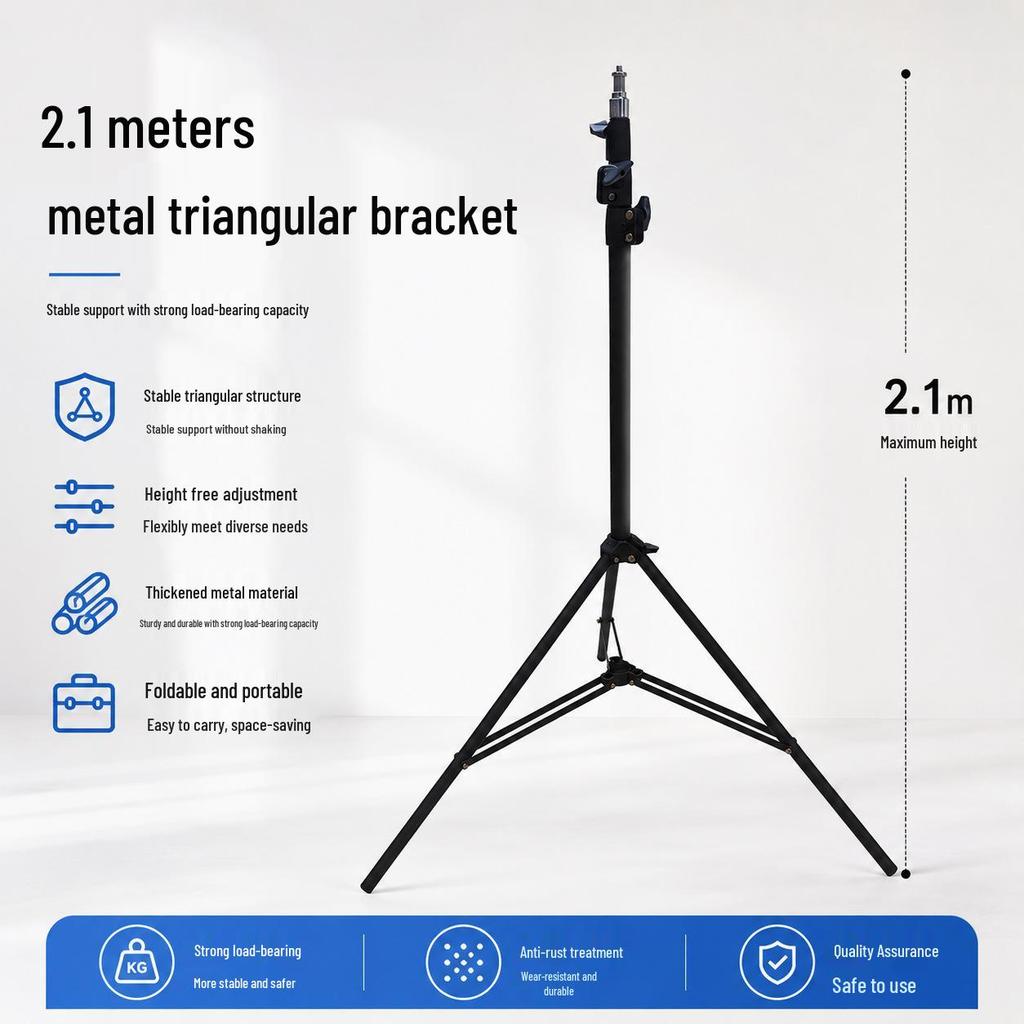 Portable Carbon Steel Tripod Studio & Outdoor LED Light Stand