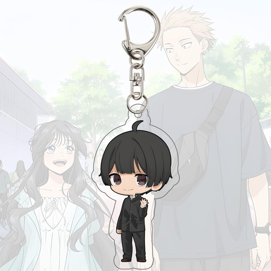 The Fragrant Flower Blooms with Dignity 10CM Acrylic chibi Keychain Figures Rintaro Kaoruko Waguri Cosplay Model Desk Decor Gift