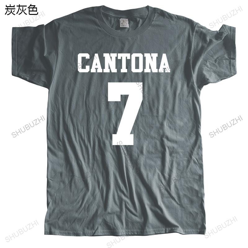 new arrived men fahsion t-shirt crew neck tees summer CANTONA 7 many color tops loose style unisex black tee-shirts euro size