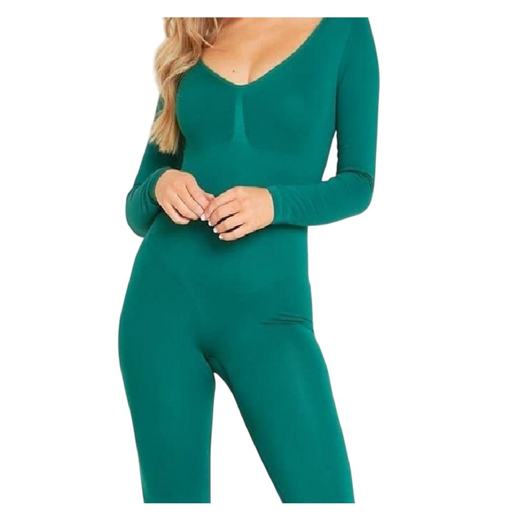 Missy Empire Womens/Ladies Plunge Bodycon Long-Sleeved Jumpsuit