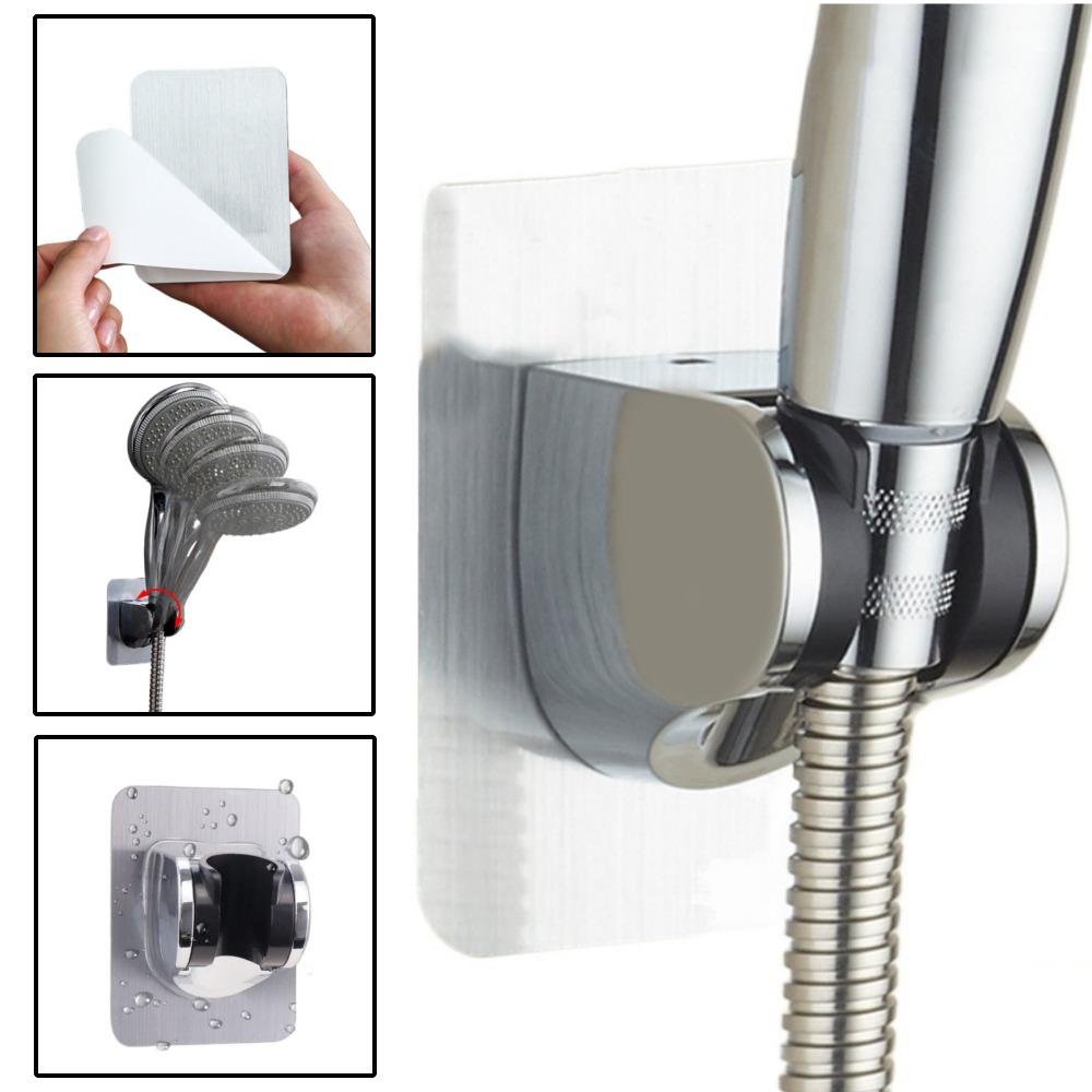1PCS Universal Shower Head Bracket Self-adhesive Wall Mounted Adjustable Bathroom Shower Head Fixed Bracket Bathroom Accessories