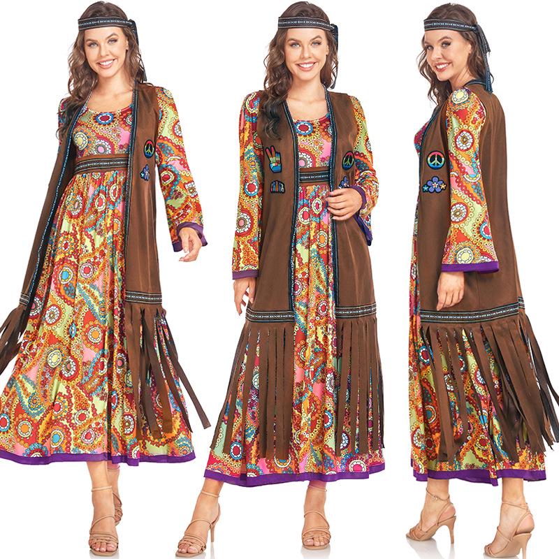 Retro 60s-70s Disco Halloween Carnival Costume for Women