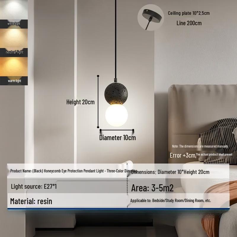 Modern Minimalist Rechargeable LED Bedside Pendant Light