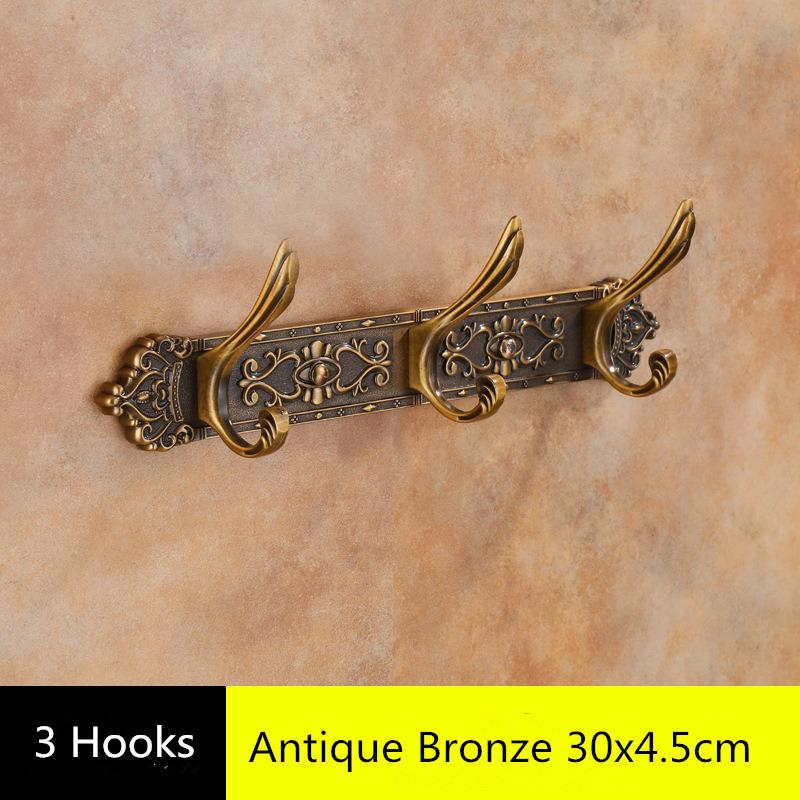 Antique Bronze Towel Hook Wall Mount Aluminum Carved Towel hanger, ,Bathroom Hardware,kitchen hook bathroom accessories