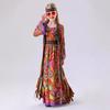 Children's Hippie Costume 70s 60s Vintage Disco Costume Dresses Girl Halloween Carnival Festival Party Stage Wear Headscarf Outfit