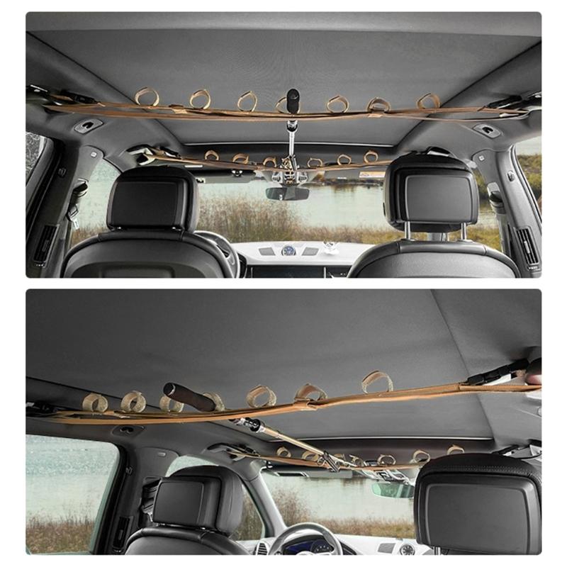 2Pcs Adjustable Vehicle Fishing Rod Holder Fishing Poles Holder Carriers Storage Rack for Long Travel and Fishing