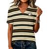 Women's V-Neck Loose Fit Halloween Print T-Shirt for Casual Wear
