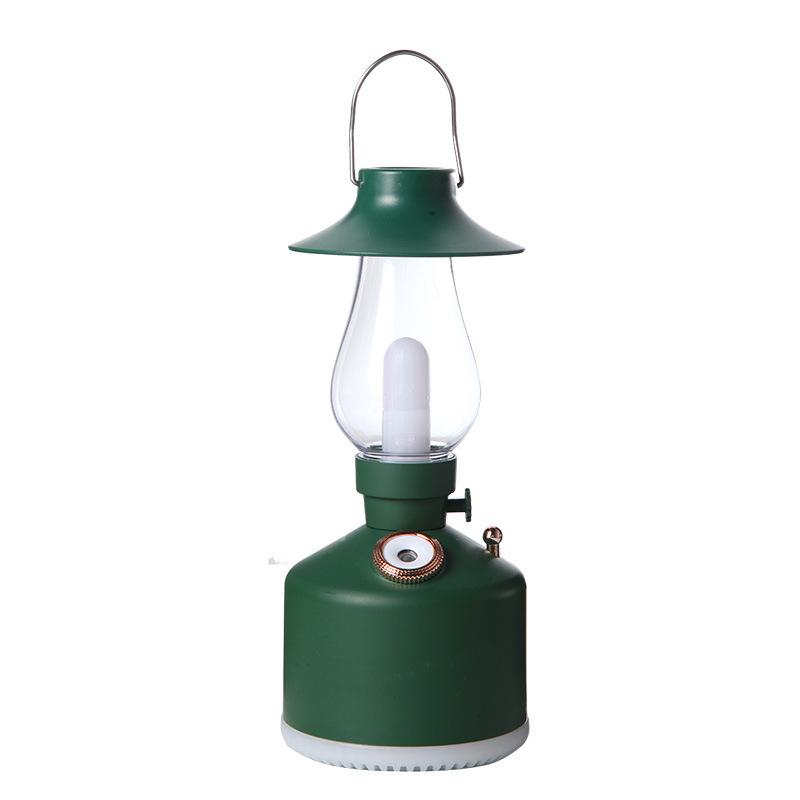 

2026 New Retro Hat Style Kerosene Lamp Humidifier for Bedroom, Desktop, Outdoor & Camping Aromatherapy. темно-зеленого
