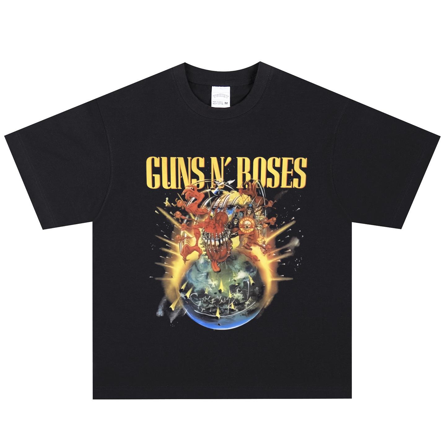 Футболка Guns N Roses, Мягкая ткань, Повседневная L