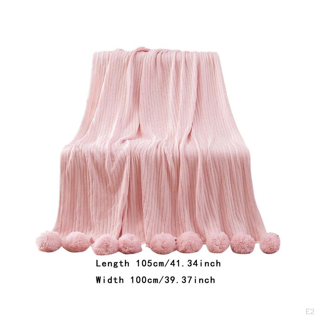 Decorative Blanket Tissue with A Gentle Welcoming Ball 39.37 Inx41.34 Inches for Women