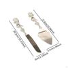 2Pcs Cake Cutting Set for Wedding Shovel Carver Pizza Cheese Pie Silver