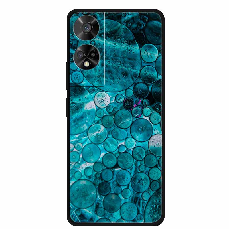 For TCL 50 5G Case Original Soft Silicone TPU Phone Cases Back Cover For TCL 50 XE 5G 50XE Fashion Planet New Coque Black Bumper