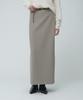 MUSEE [Essentiel] Aubier Minimal Wool-Blend Long Maxi Skirt_Beige