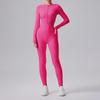 Cross-border Half-Zip Slimming Yoga Jumpsuit - Nude Feel One-Piece Dance & Fitness Wear