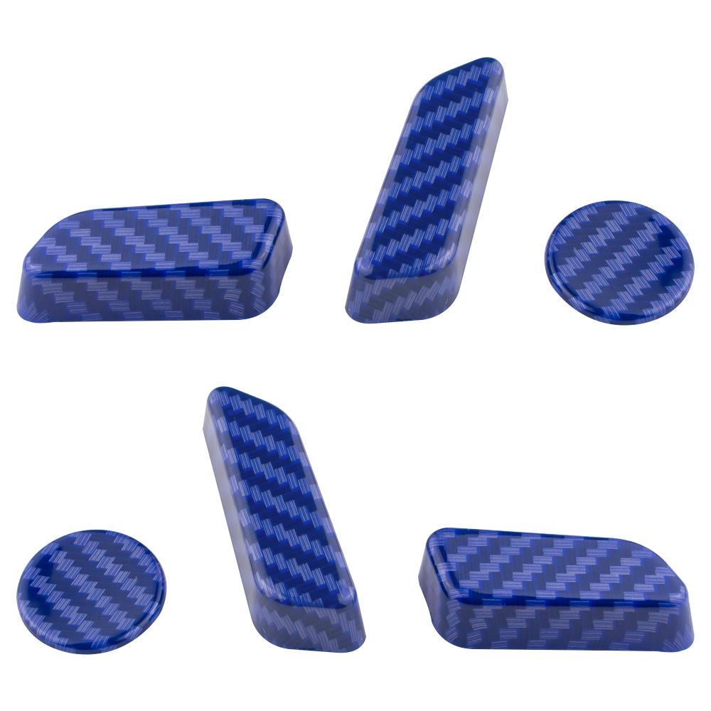 

6 шт./компл., кнопка регулировки автомобильного сиденья, накладка для Tesla Model3 Model 3 2016 2017 2018, стиль синий