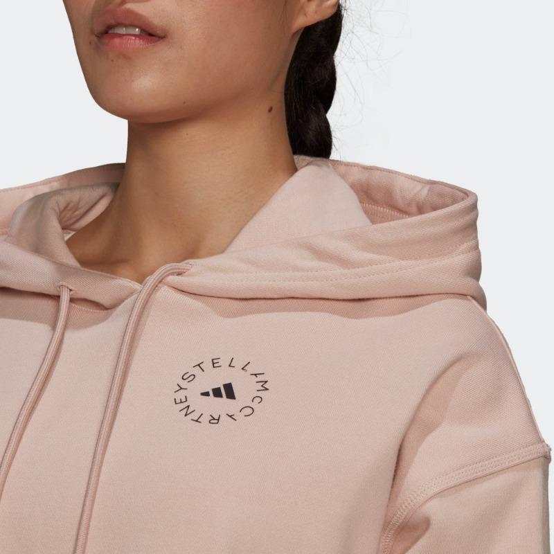 Adidas Casual Loose Short Hooded Sweatshirt Women Sweatshirt Pink GL7337