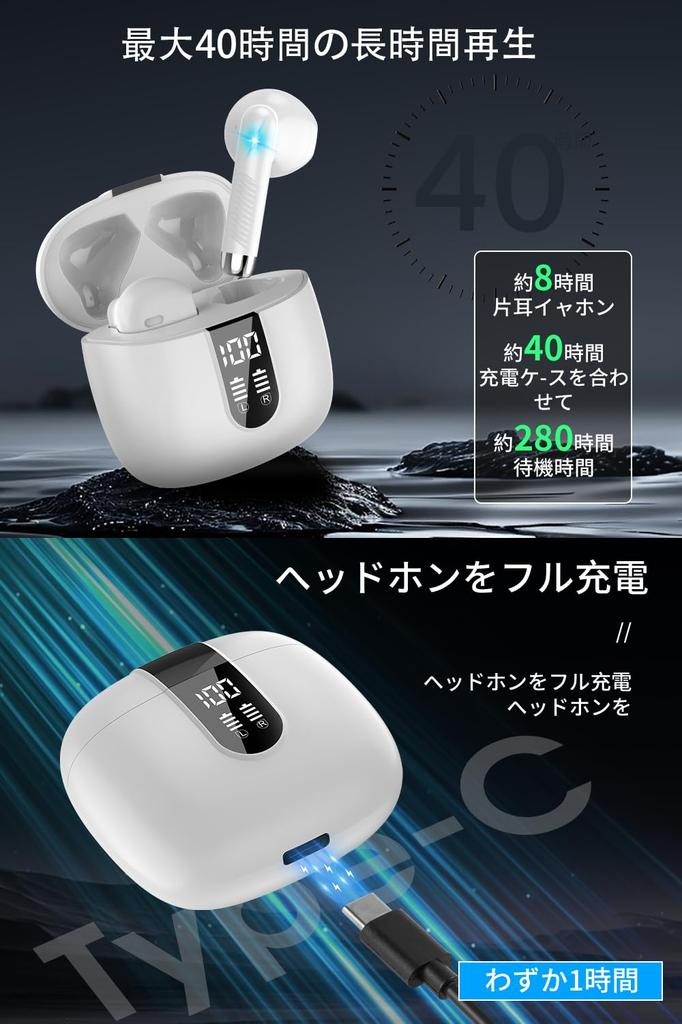 Bluetooth Wireless Earphones Latest Bluetooth Bluetooth ENC Call Noise Cancelling HiFi Sound Quality Bluetooth Earphones Long Playtime Bluetooth