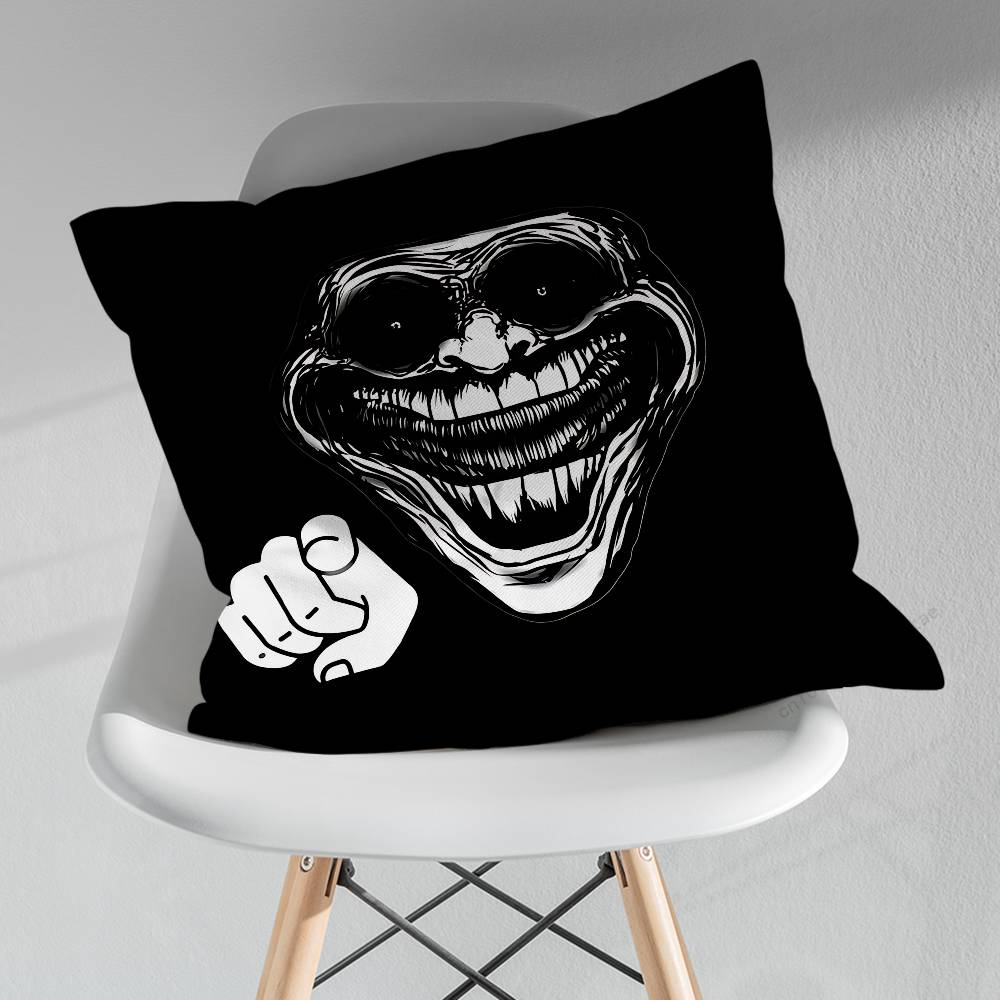 Funny Meme TTroll FFace Pillow Case For 30x30cm45x45cm55x55cm For Home Bedroom Decoration And Protector