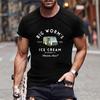 New Summer Short-sleeved T-shirt for Men's Casual Commuter Versatile Round Neck Printed Short-sleeved T-shirt