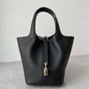 Women's Classic Versatile Cowhide Leather Bucket Bag