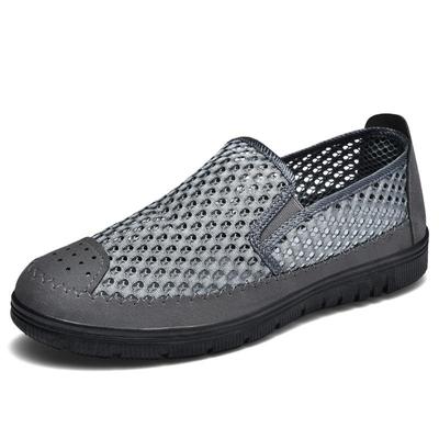 Fashion Mesh Men's Casual Shoes Breathable Mesh Loafers Soft Bottom Middle and Old Mesh Men Sneakers Shoes698