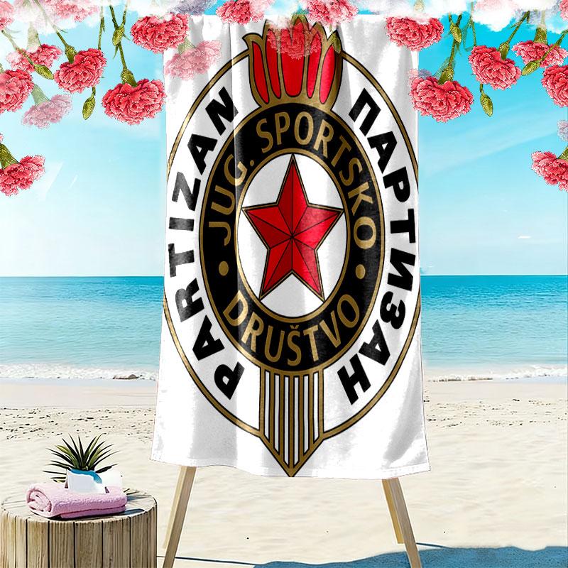 Partizan Poster Druck Strandtuch, Großes Weiches Schnelltrocknendes Handtuch für Strand Camping Schwimmen