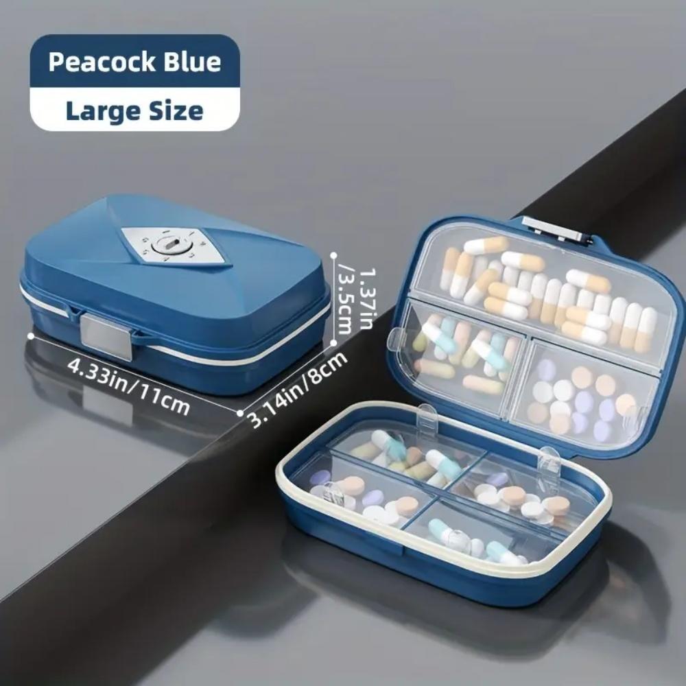 Portable medicine box, travel with you for seven days a week, medicine box, pill box, double-layer seven grid moisture-proof